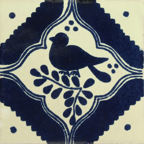 Sale- Traditional Mexican Tile - Pajaro Robin 6 x 6