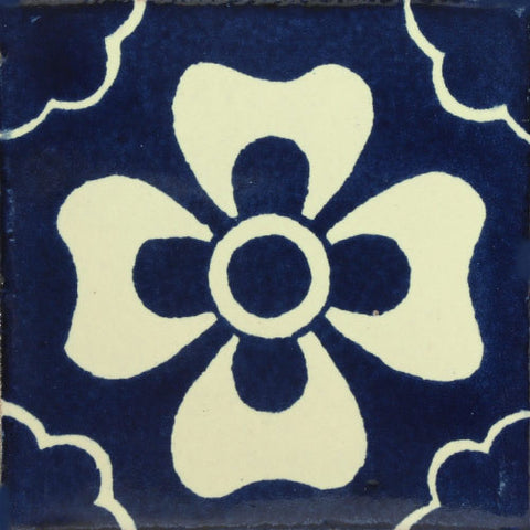 Sale- Traditional Mexican Tile - Mono Azul 4 x 4