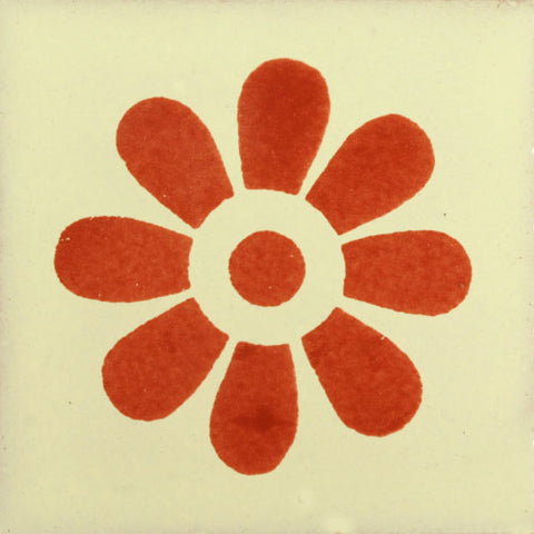 Traditional Decorative Mexican Tile - Flower