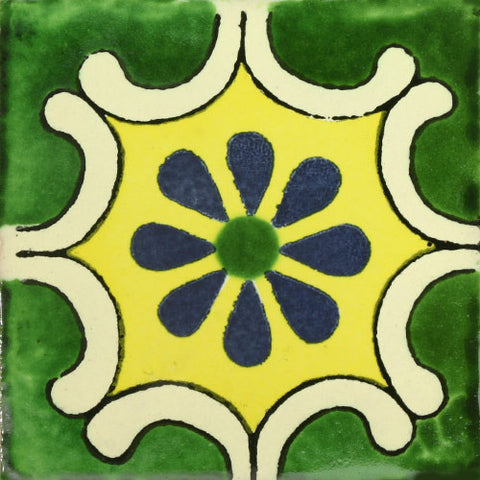 Sale- Traditional Mexican Tile - Arabesque Verde 6 x 6