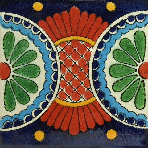 Mexican Tile-Border green and terra cotta