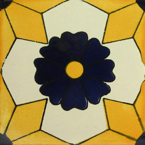 Traditional Decorative Mexican Tile - Flower