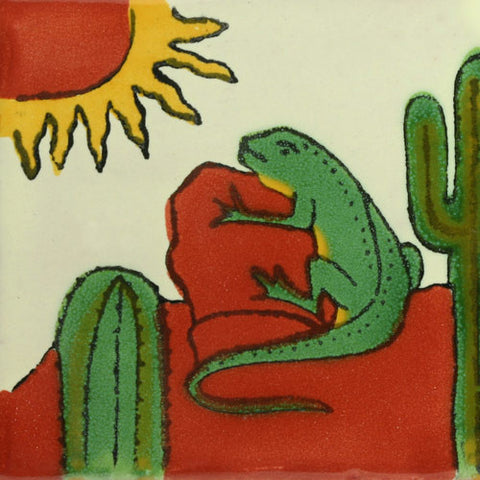 Traditional Mexican Tile - Iguana