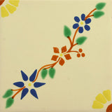 Espcecial ceramic Mexican decorative tile - flower bouquet