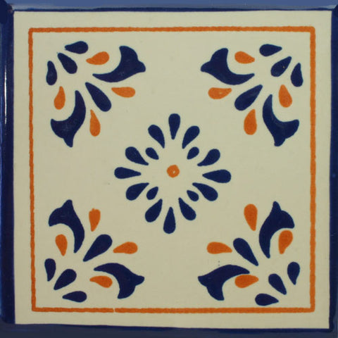 Especial ceramic Spanish decorative tile - flower