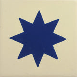 Especial ceramic Mexican decorative tile - star