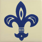Especial ceramic Mexican decorative tile - flor de Liz