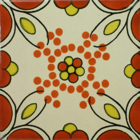 Espcecial ceramic Mexican decorative tile - honey suckle