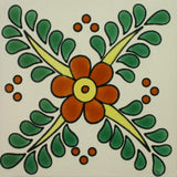 Especial ceramic Spanish decorative tile - flower