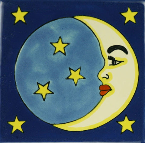 Especial Ceramic Mexican Decorative Tile - Moon