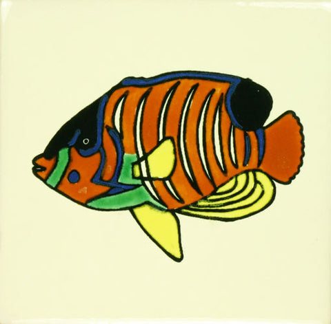 Especial Decorative Ceramic Mexican Tile - Angel fish