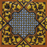 Raised relief Moorish tile