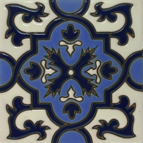 Raised relief Spanish tile