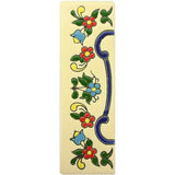 Mexican Tile FLORES PEQUENAS END TRIM