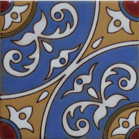 Raised relief ceramic tile