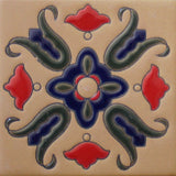 Raised relief Mexican tile