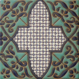 Moorish style raised relief tile