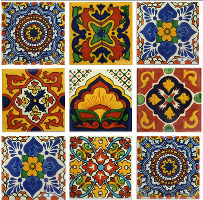 Gold and Terra Cotta Talavera Tile Collection