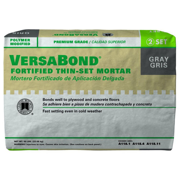 VersaBond Fortified Thinset Mortar, Gray 50 lb – Tile Color Builder