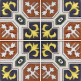 Moorish style hand painted tile