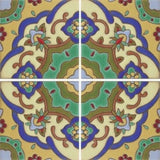 Raised relief Spanish tile pattern