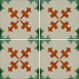 4 tile array of Especial ceramic Mexican tile