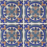 Moorish style hand painted tile