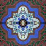 Raised relief Mexican tile pattern