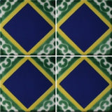 Four tile array Mexican decorative tile - Diamond