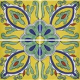 4-tile array Mexican tile