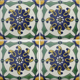 four tile array Mexican ceramic tile