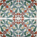 4-tile array decorative Mexican ceramic tile