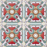 Raised relief Mexican ceramic tile