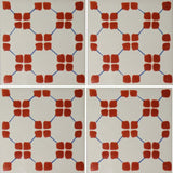 Four tile array ceramic Mexican tile