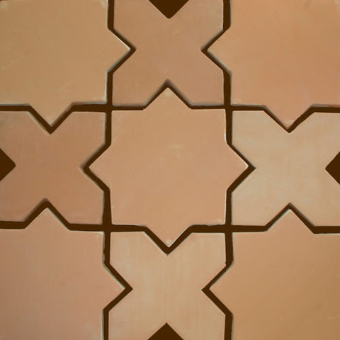 Star and Cross, Tierra Art Hand Crafted, High Fired Terra Cota Floor Pavers